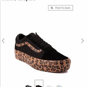 Vans old school leopard platform